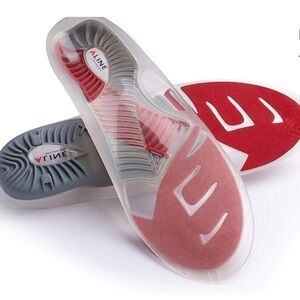 Alpine Red and Gray Performance Shoes with Cushioned Support